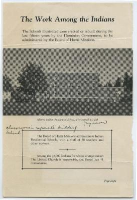 Telfer's room at Alberni Residential School