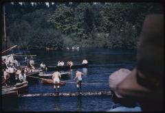 Log rolling, Sports Day, Somass River, Port Alberni