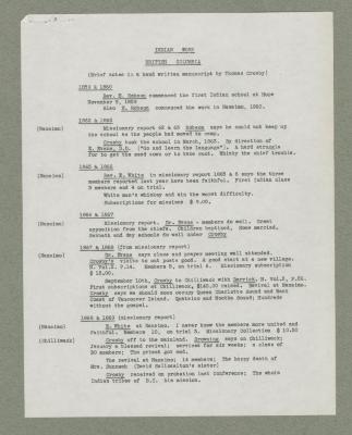 Indian Work in British Columbia