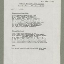 Conference Of Residential School Principals, page 1