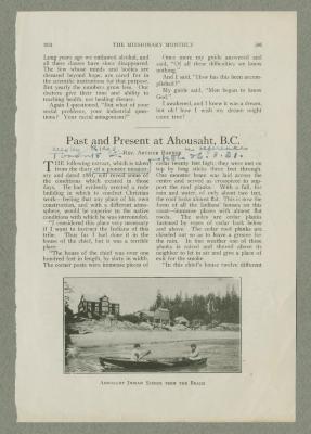 Past and Present at Ahousaht, B.C.