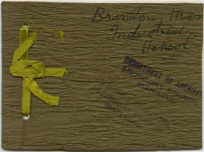 With heartiest Christmas greetings ... from the principal and staff of the Indian Industrial School, Brandon, Man.