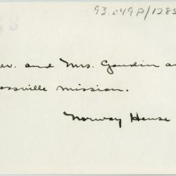 Rev. and Mrs. Gaudin, Rossville Mission, Norway House, Man.