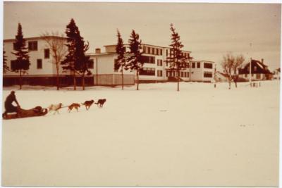New Day School block. Principal's house on far right.