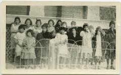 Some of the children who were under my sister's charge : there are about 110 boys and girls living in the school at Norway House