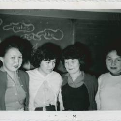 Four Indian students at I.R.S., Norway House : they were my teachers for the beginners