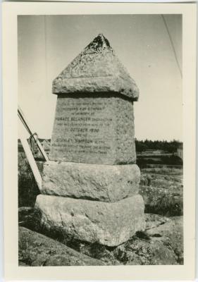 Hudson's Bay Co. monument to a factor who was drowned, Norway House