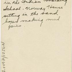 Little girls making mud pies in the sandbox at the Indian Boarding School, Norway House