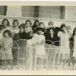 Some of the children who were under my sister's charge : there are about 110 boys and girls living in the school at Norway House