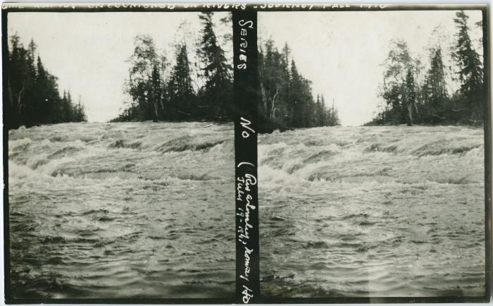 Some rapids encountered on the river journey taken in the fall of 1910