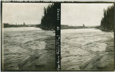 Some rapids on river journey, fall 1910