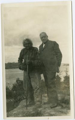 [Rev. T. Ferrier and John Memeno, the last Cree Indian to remember James Evans, Norway House, Man.]