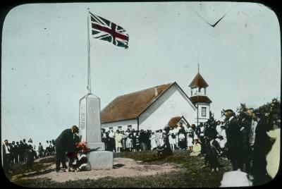 Dedication of Soldiers' Memorial, Norway House, Man.