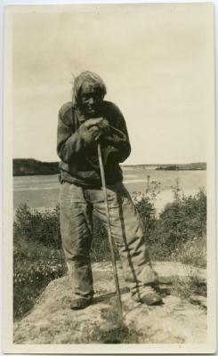 [John Meneno of Norway House, aged 95, the last Cree Indian to remember James Evans]