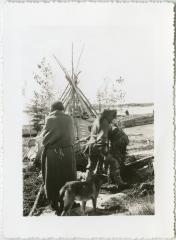 [Cree Indians making camp at Norway House]