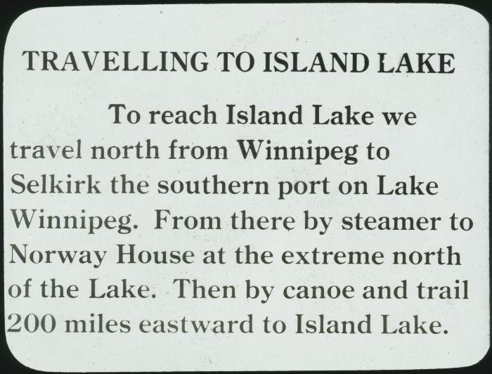 Travelling to Island Lake