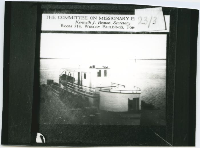 [The S.S. Keenora [i.e. Chikama] stopped at Warren's Landing, its most northerly call : from there passengers going farther travelled the twenty-five miles to Norway House down the Nelson River]
