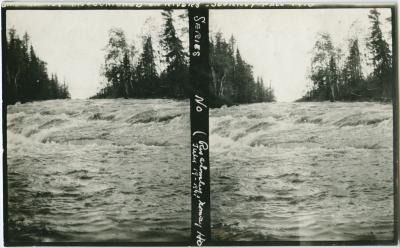 Some rapids encountered on the river journey taken in the fall of 1910