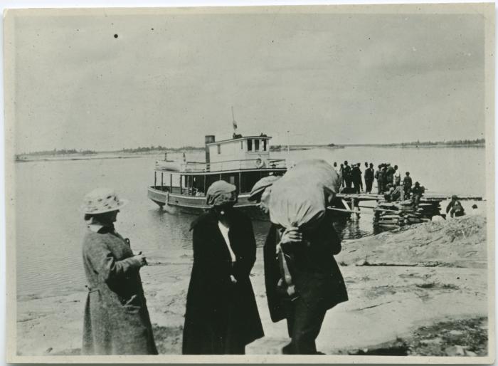 Superintendent of Indian Missions ready for inland trip, Norway House, Man.