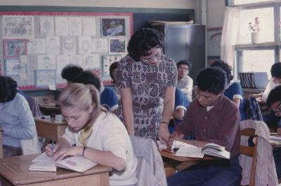 Vera Kirkness and her students