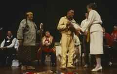 Anne Squire presenting to Murray Whetung, the Native Apology, framed, during the Service of Constitution of ANCC and Covenanting at the 32nd General Council.