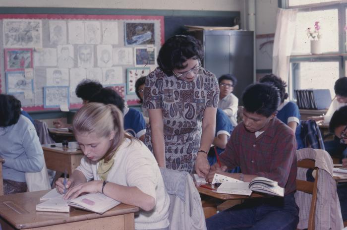 Vera Kirkness and her students