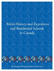 Métis history and experience and residential schools in Canada