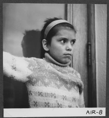 Alberni Indian Residence Alberni, B. C. Little girl outside Residence.