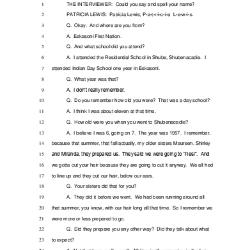 Patricia Lewis – Shubenacadie Indian Residential School, Nova Scotia