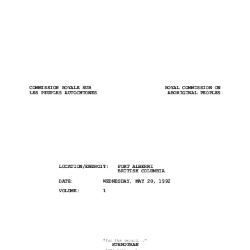 RCAP Hearing: Port Alberni, BC 92-05-20 [Video]