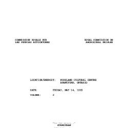 RCAP Hearing: Brantford, ONT 93-05-14 [Audio]