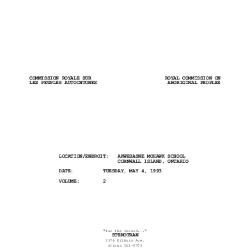 RCAP Hearing: Akwesasne, ONT 93-05-04 [Video]