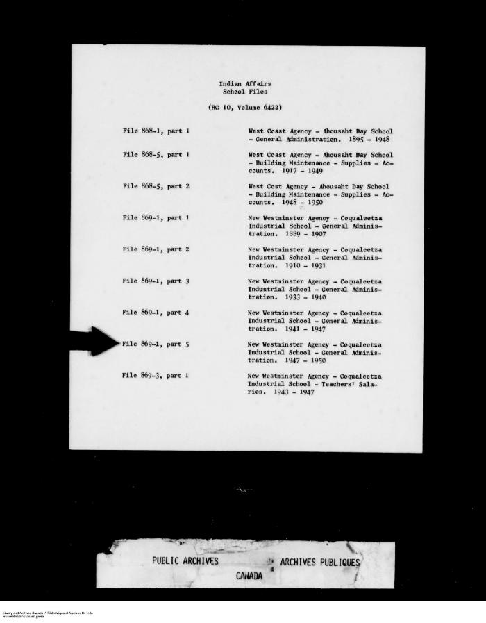 Part 1 of 1, 1947-1950